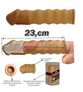 Uzatmalı prezervatif 6 cm dolguludur