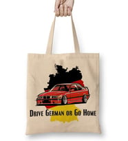 Bmw Drive german or go home Stanced out E36 Red Bez Çanta Uzun Saplı