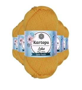 5 Adet Lotus Bikini Büstiyer Bluz Örgü İpi K318 Koyu Sarı
