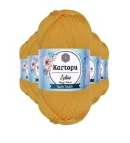 5 Adet Lotus Bikini Büstiyer Bluz Örgü İpi K318 Koyu Sarı