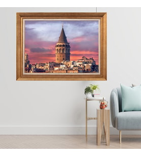 Altın Paspartulu Çerçeveli Tablo C839 (Gold)