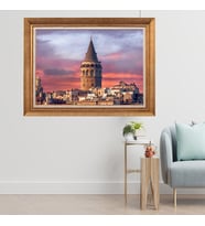 Altın Paspartulu Çerçeveli Tablo C839 (Gold)