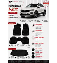 VOLKSWAGEN T-ROC 2017-2026 Araca Özel 3D Paspas + 3D Bagaj Havuzu