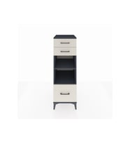 Kronos Dolap 2 Raflı 3 Çekmeceli 44x59x134 Antrasit-Aytaşı