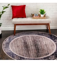 Halıca Blue 34041 Y Yuvarlak Yüksek Kalite Bambu Salon Halısı