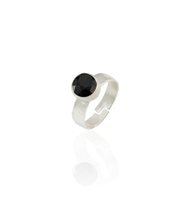 Kadir Jewellery 925 Ayar Gümüş Kaplama Zirkon Taşlı Ayarlanabilir Kadın Minimal Yüzük