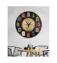 bilge Tasarım retro Duvar Saati 40 x 40 CM (Karışık)