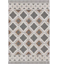 Eliana Home Baskılı, Yıkanabilir Kaymaz Taban Salon Halısı LNA0480 100x150 cm (Gri)