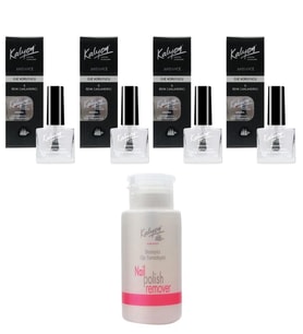 Kalyon Oje Koruyucu 4 Adet+Pompalı Aseton 200Ml (Krem)
