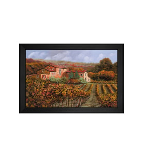 Manzara Temalı Kanvas Tablo 50 x 70 cm Siyah Çerçeve