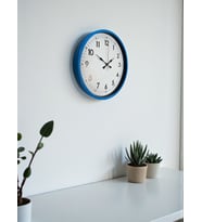 36 Cm Mavi Dekoratif Duvar Saati (Standart)