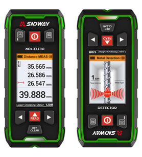 Sndway SW-6100GT Duvar Metal-Ahşap Dedektörü ve Lazer Mesafe Ölçer 120M