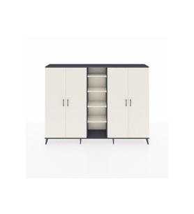 Arges Dolap 12 Raflı 4 Kapaklı 220x30x163 Antrasit-Aytaşı