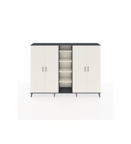 Arges Dolap 12 Raflı 4 Kapaklı 220x30x163 Antrasit-Aytaşı