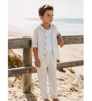 Civil Boys Desenli 2-5 Yaş Pantolon - Ekru