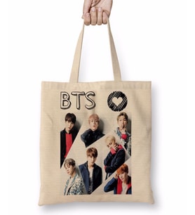 Bangtan Boys Bts Bez Çanta Uzun Saplı