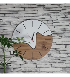 Kişiye Özel Dekoratif Ahşap Duvar Saati 40 cm