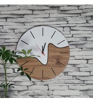 Kişiye Özel Dekoratif Ahşap Duvar Saati 40 cm
