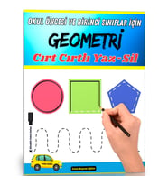 Çocuklar İçin Cırt Cırtlı Geometri YAZ-SİL Kitabı