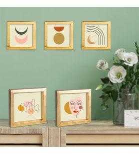 Yapışkanlı Sök Tak Gold Pola Çerçeveler 12x12cm - 10 lu Paket +resim baskısı