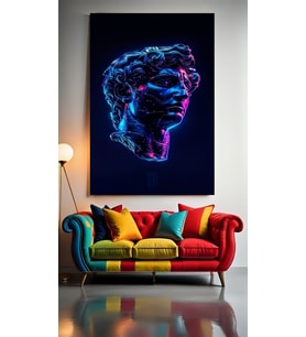 NEON HEYKEL V10 Ev Duvar Salon Güzellik Salonu Ofis Dükkan Dekarasyon Kanvas Tablo (Çok Renkli)