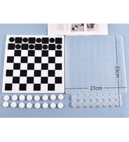 EPOKSİ REÇİNE SİLİKON KALIP İTHAL SATRANÇ DAMA SİLİKON KALIP HB13521-0077 (Beyaz)