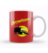 Baywatch Lifeguard Tower Sunset Kupa Bardak Porselen