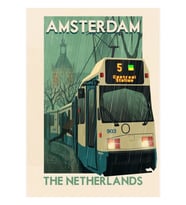 Seyahat Posterleri - Amsterdam Hollanda Tablo Ahşap Poster Dekoratif