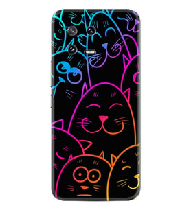 Xiaomi 13 Kılıf Silikon Desen Özel Seri Neon Cats 1790