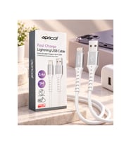 APC-A140L Lightning USB 3.4A Hızlı Şarj ve Data Kablosu 1 Metre Beyaz