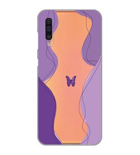 Samsung Galaxy A70 Uyumlu Kelebek Tasarımlı Şeffaf Telefon Kılıfı