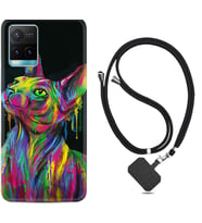 Vivo Y11S Y21S Y20 Y20S Y70 Kılıf Boyun Askılı Silikon Color Cat 1754
