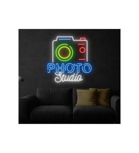 PHOTO Studio Yazılı ve Şekilli Neon Tabela