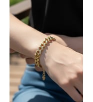 Xuping Gold Taşlı Asil Zincir Bileklik - 26xpb31