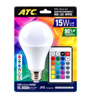 KUMANDALI - RGB 15W=90W - E27 LED AMPUL 1100LM 15000 SAAT ÖMÜR (5690)