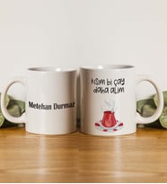Kısım Bi Çay Daha Alim Tasarımlı Hediyelik Kupa Bardak
