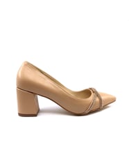 Ayakkanımood Mht 105 6,5 Cm Taşlı Kadın Topuklu Ayakkabı (Nude)
