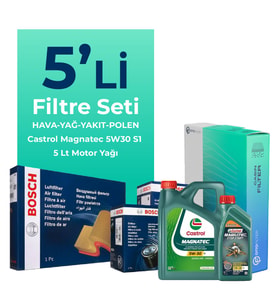 BOSCH Fiat Freemont 2.0 Dizel Filtre Bakım Seti Castrol Motor Yağlı (2011-2016) 5 Li