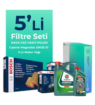 BOSCH Fiat Freemont 2.0 Dizel Filtre Bakım Seti Castrol Motor Yağlı (2011-2016) 5 Li
