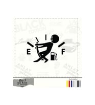 Oto Yakıt Depo Kapağı Sticker Siyah 15 Cm