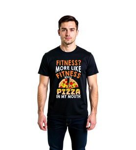 Erkek Mizah Baskılı Tişört Pizza Temalı Grafik Desen Rahat Kesim Kısa Kol Yuvarlak Yaka Günlük Giyim