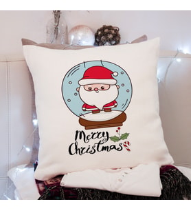 Mutlu Yıllar & Merry Christmas & Yılbaşı & Noel Baba Tasarımlı Yastık