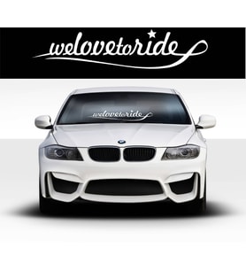 Wlovetoride Ön cam Alınlık Büyük Sticker