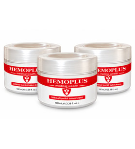 Hemoplus 100 ml Bitkisel İçerikli Cilt Bakım Kremi x3
