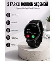 Akıllı Saat Sesli Görüşme Bluetooth Bağlantılı 3 Kordonlu Yeni Nesil