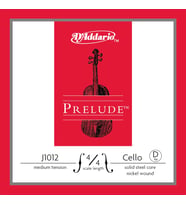 D'Addario J1012 Prelude Tek Çello Re (D) Teli (4/4)  Dengeli Gerilim ile Pürüzsüz Geçişler Masif Çelik Öz ve Ekonomik Performans