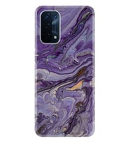 Kılıfland Oppo A74 Kılıf Silikon Resimli Kapak Abstract Purple Stok 1070