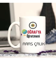 Coğrafya Öğretmenine Özel Öğretmenler Günü Hediyesi Kişiye Özel Kupa Bardak