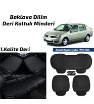 Renault Clio 2 1998-2006  Siyah Deri Oto Koltuk Minderi