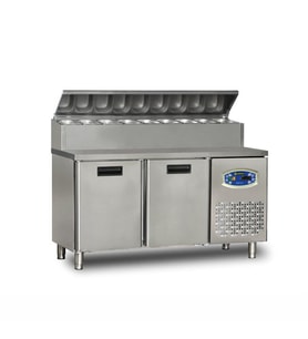 Dampak 2 Kapılı Alçak Monte Pizza Hazırlık Dolabı 320 Litre 150 x 70 x 109 (cm)